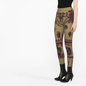 Marine Serre Geotic Tattoo Print Leggings